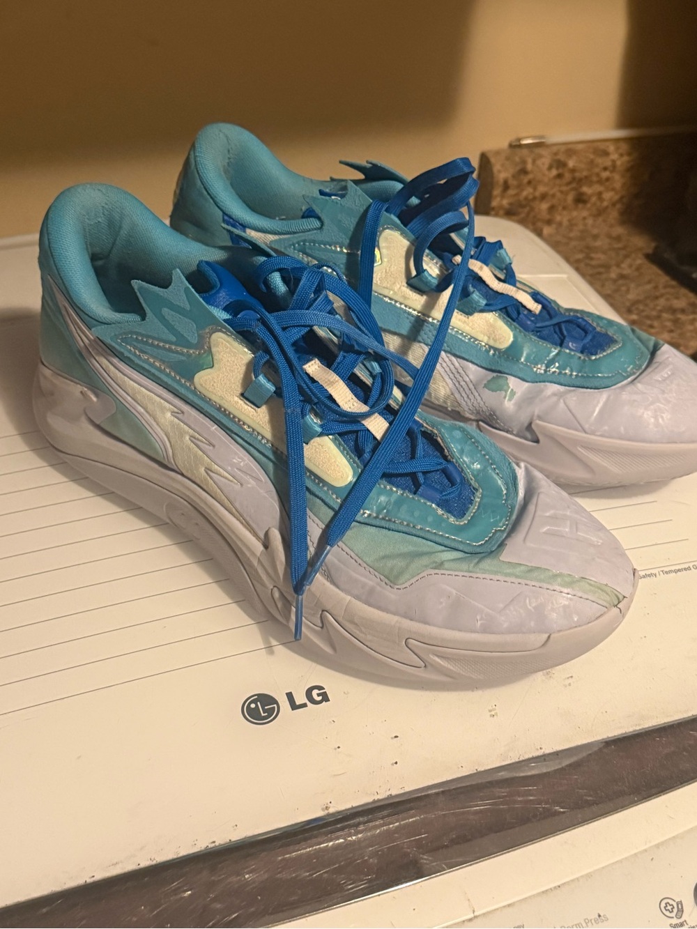 Light Blue Athletic Sneakers - Men size 15